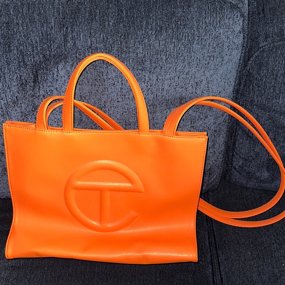 Medium Telfar Bright Orange Tote Bag